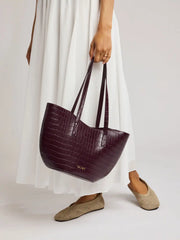 Haven Tulip Tote in Croc-Embossed